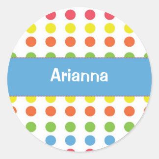 Polka Dot Envelope Seal Ronde Sticker