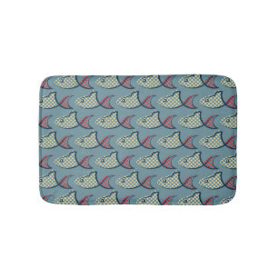 Polka Dot Fish Pattern Badmat