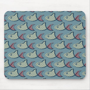 Polka Dot Fish Pattern Muismat