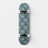 Polka Dot Fish Pattern Skateboard (Voorkant)