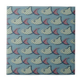Polka Dot Fish Pattern Tegeltje (Voorkant)