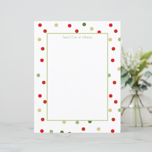 Polka Dot Framed Stationery (Staand voorkant)