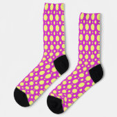 Polka Dot Fun Crazy Sokken in roze en geel (Links)