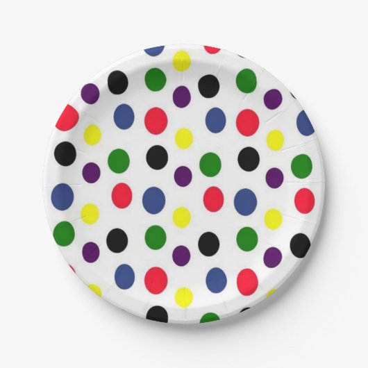 Polka Dot Fun Papieren Bordje (Voorkant)