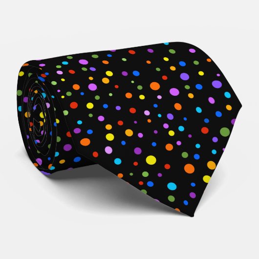 Polka Dot Fun Stropdas (Opgerold)