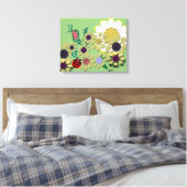 Polka Dot Garden Canvas Afdruk (Insitu (Slaapkamer))