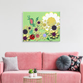 Polka Dot Garden Canvas Afdruk (Insitu (Woonkamer))