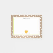 Polka Dot + gele Apple-leraar Post-it® Notes (Voorkant)