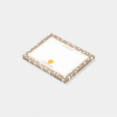 Polka Dot + gele Apple-leraar Post-it® Notes (Schuin)