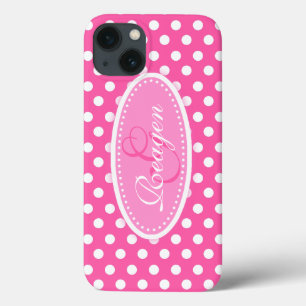 Polka dot genaamd soft roze ipad case