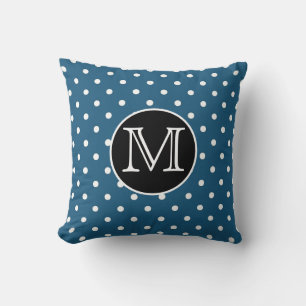 Polka Dot gepersonaliseerd monogram Kussen