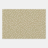 Polka Dot Gift Wrap, Cargo Green, Zand, Blauw Inpakpapier Vel (Voorkant 2)