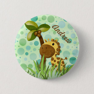Polka Dot Giraffe Ronde Button 5,7 Cm