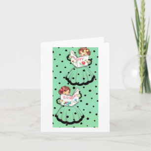 Polka Dot Girls Birthday Kaart