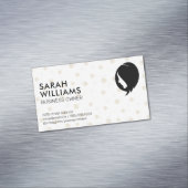 Polka Dot Glitter | Vrouwenhaar Magnetisch Visitekaartje (Voorbeeld)