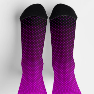 Polka dot gradiënt paarse zwarte kleuren donkere a sokken