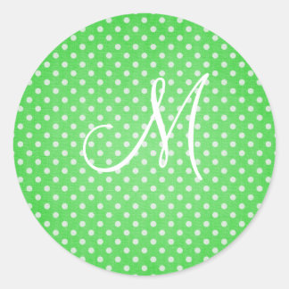 Polka Dot Green Ronde Sticker