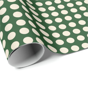 Polka dot groen ivoor kleur Polka dot Cadeaupapier
