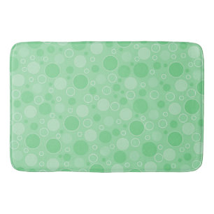 Polka dot groene tinten retro sixties badmat