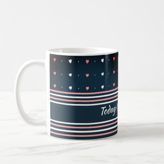 Polka dot harten patroon Koffie Mok (Links)