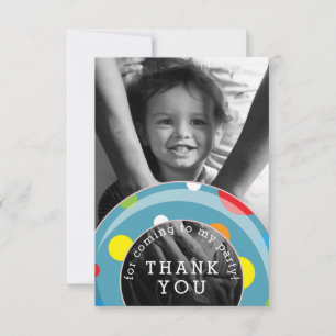 Polka Dot Inner Tube Summer Kinder Dank je wel Bedankkaart