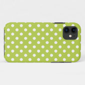 Polka Dot iPhone 5 Coque dans Tender Shoots vert (Dos (Horizontal))