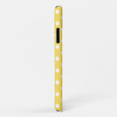 Polka Dot iPhone, Plus & Pro coque en citron jaune (Dos/Droite)