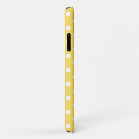 Polka Dot iPhone, Plus & Pro coque en citron jaune (Dos/Droite)