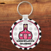 Polka Dot Kindergarten Sleutelhanger leraar (Voorkant)