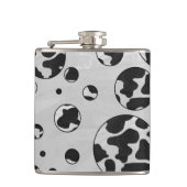 Polka Dot Koe zwart-wit afdrukken Heupfles (Voorkant)