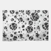 Polka Dot Koe zwart-wit afdrukken Theedoek (Horizontaal)