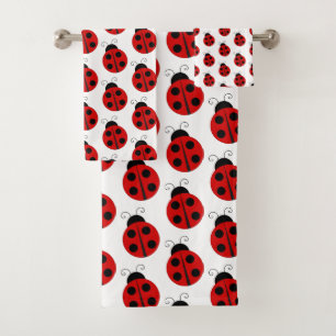Polka Dot Lady Bugs Cute Animals Girl Baby shower Bad Handdoek