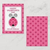 Polka Dot Ladybug Cartes de la salle de classe de (Devant / Derrière)