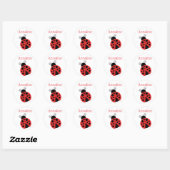 Polka Dot Ladybug gepersonaliseerde Stickers (Vel)