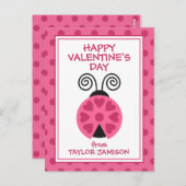 Polka Dot Ladybug heeft de Kaarten van Valentijns (Voorkant / Achterkant)