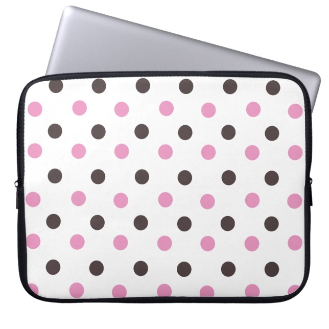 Polka Dot Laptop Bag Sleeve (Voorkant)
