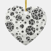 Polka Dot Leopard Black en White Design Keramisch Ornament (Voorkant)