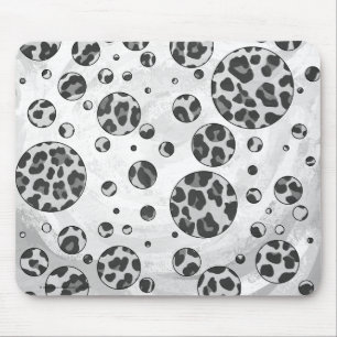 Polka Dot Leopard Black en White Design Muismat