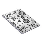 Polka Dot Leopard Black en White Design Notitieboek (Rechterzijde)