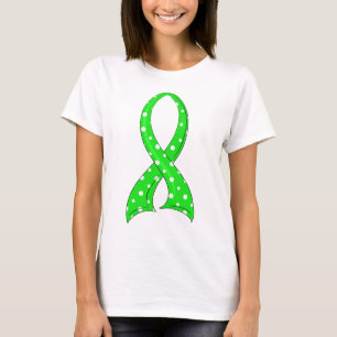 Polka Dot Lime Green Ribbon Non-Hodgkin lymfoom T-shirt