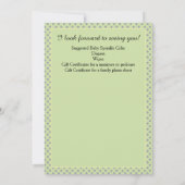 Polka Dot met ribbon-Baby sprinkhanen Kaart (Achterkant)