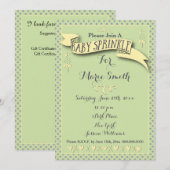 Polka Dot met ribbon-Baby sprinkhanen Kaart (Voorkant / Achterkant)