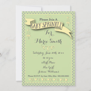 Polka Dot met ribbon-Baby sprinkhanen Kaart