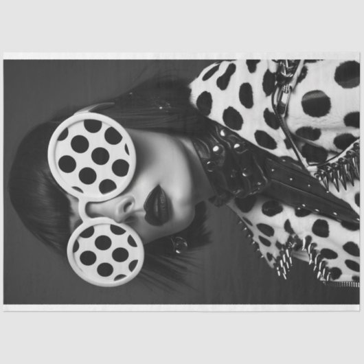 Polka Dot Mode Bedrijfsbenodigdheden Tissuepapier (Voorkant)