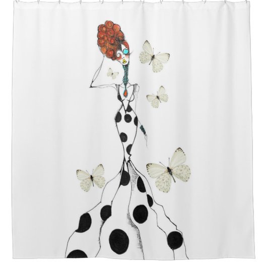 Polka Dot Mode Shower Curtain Douchegordijn (Voorkant)