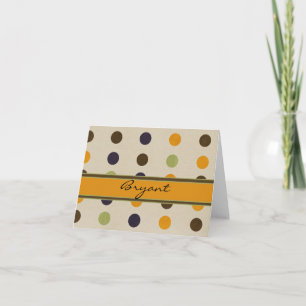 POLKA DOT MODÈLE CARTE POUR NOTES PERSONNALISÉ