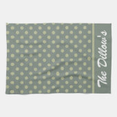 Polka Dot Modèle de serviette personnalisée main (Horizontal)
