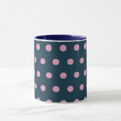 Polka Dot Mok (Midnight Blue & Soft Pink) (Midden)