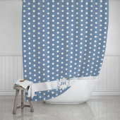 Polka Dot Monogram Douchegordijn