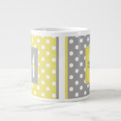 Polka Dot Monogram Jumbo Mok (Voorkant)